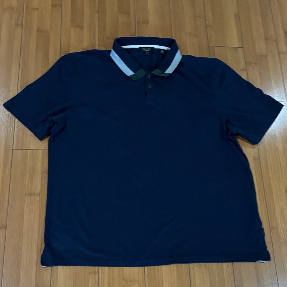 Ted Baker Navy Polo with Contrasting Collar
